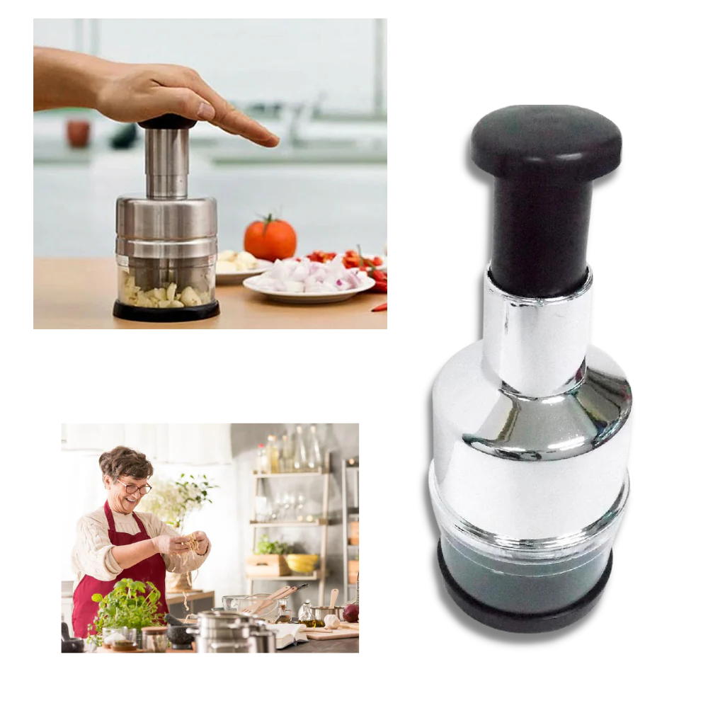 Stainless Steel Vegetable Chopper | Manual Press Design VexonGear