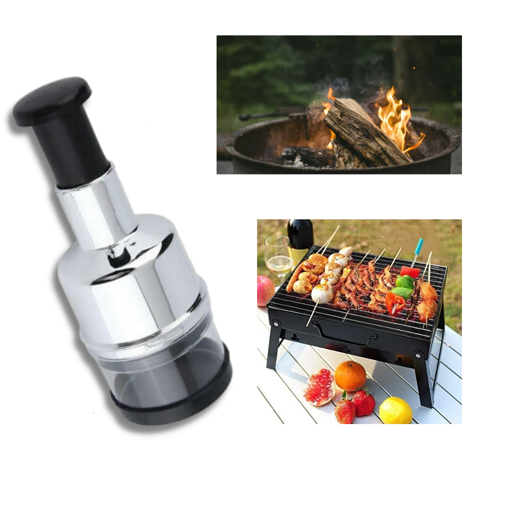 Stainless Steel Vegetable Chopper | Manual Press Design VexonGear