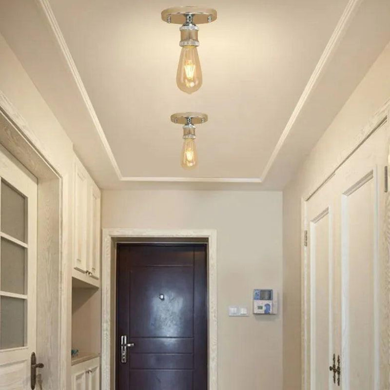 Flush Mount Ceiling Light Vintage Style E27 Hardwired Indoor Lighting VexonGear