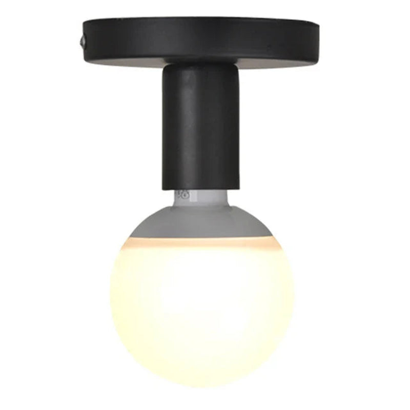 Flush Mount Ceiling Light, Metal, 220V, Exposed Bulb VexonGear