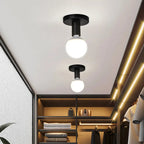 Flush Mount Ceiling Light, Metal, 220V, Exposed Bulb VexonGear