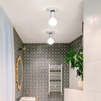 Flush Mount Ceiling Light, Metal, 220V, Exposed Bulb VexonGear