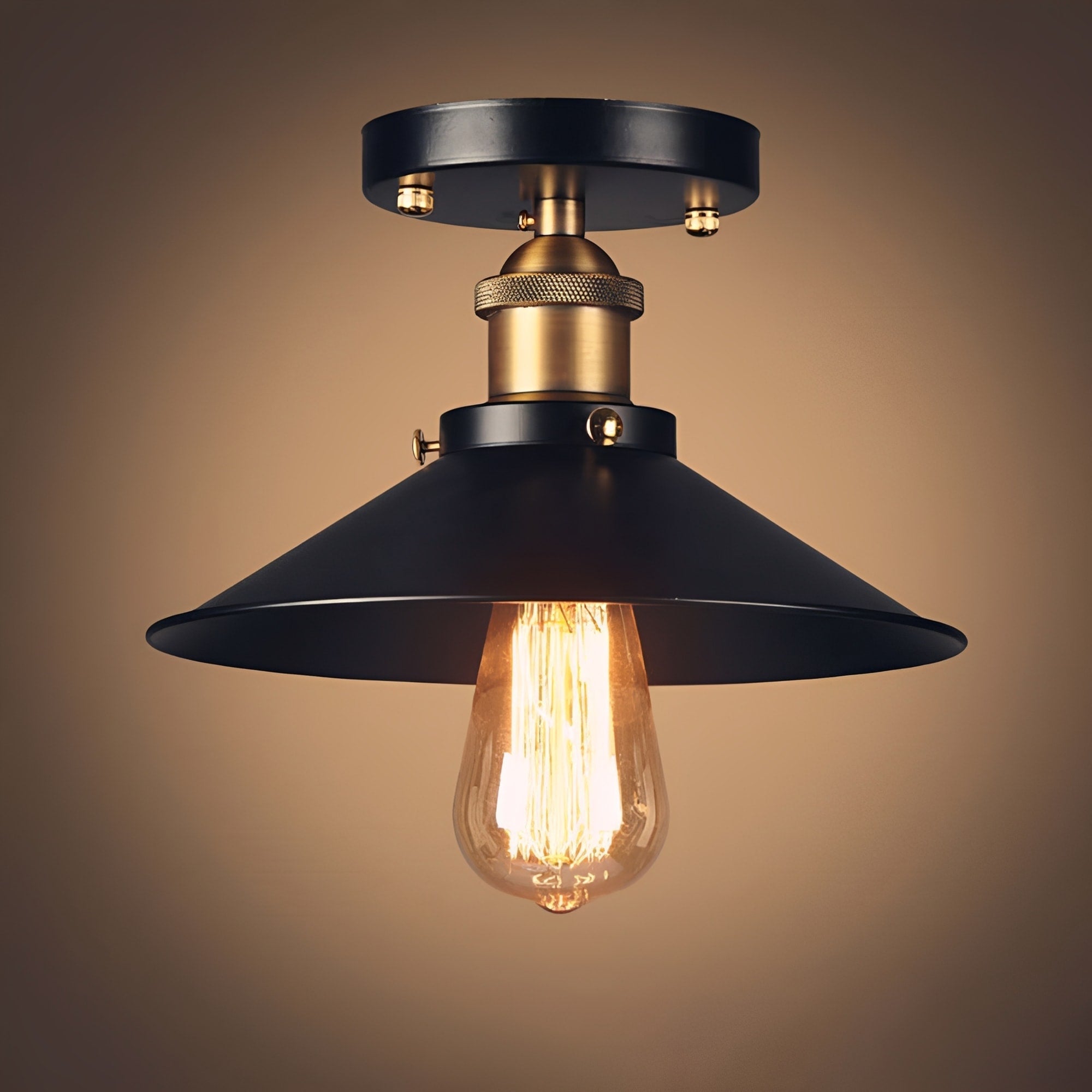 Pendant Light Iron Bronze Finish E27 Industrial Design VexonGear