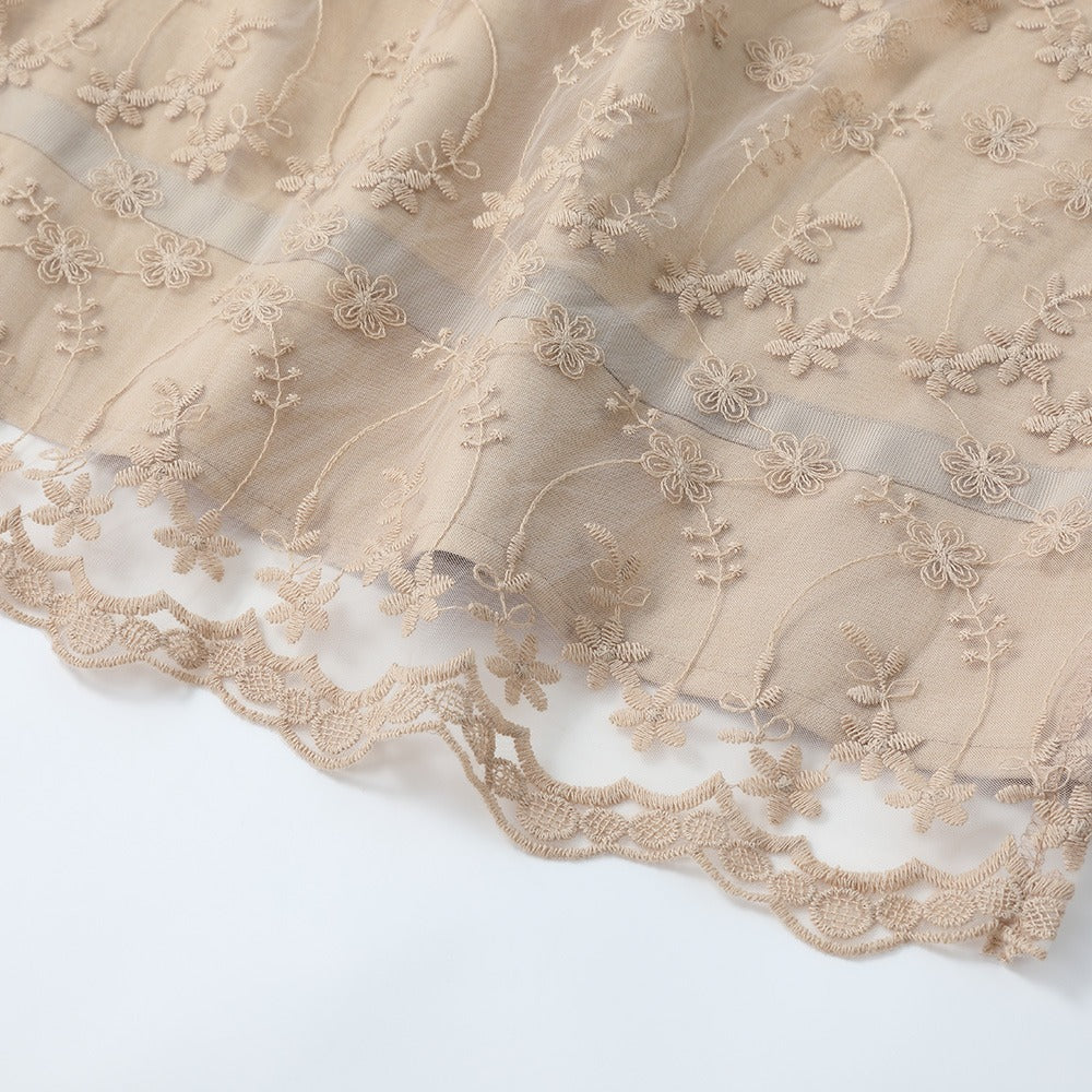 Traditional Dirndl Dress | Vintage Apricot With Lace Apron VexonGear