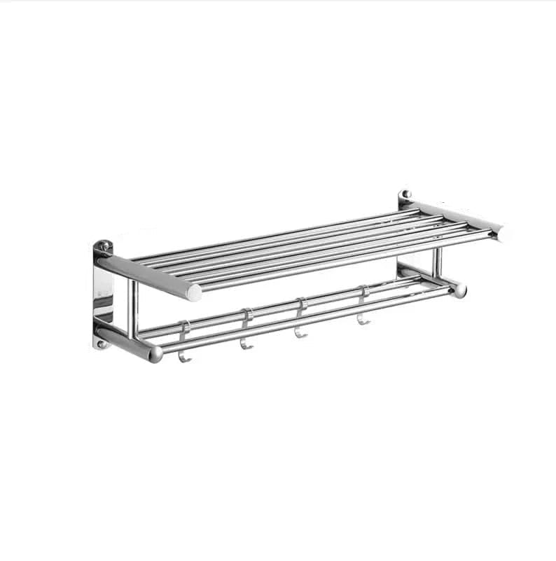Wall-Mounted Stainless Steel Towel Rack - Space-Saving Bathroom Towel Storage for Towels and Bathrobes VexonGear