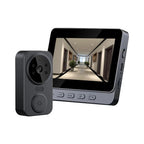 Wireless Video Doorbell 4.3 Inch IPS Screen Rechargeable Battery Infrared Night Vision