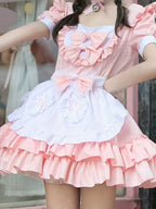Women’s Plus Size Maid Halloween Costume Dress | Ruffle Mini Cosplay Outfit VexonGear