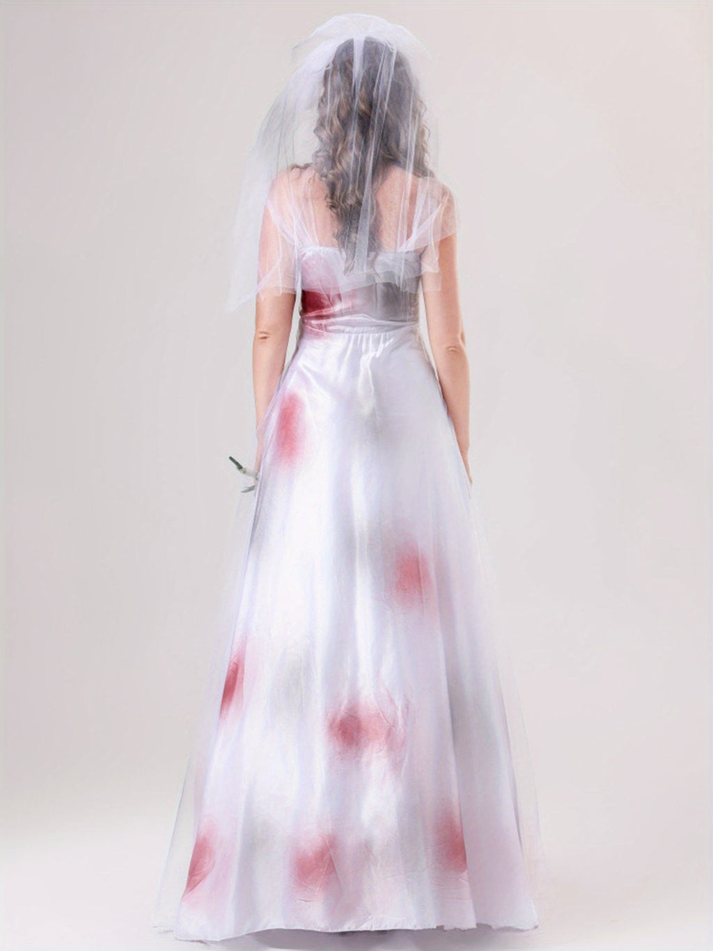 Women’s Spooky Corpse Bride Halloween Costume Dress | Bloody Maxi Gown VexonGear
