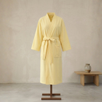 Women's Bamboo Waffle Robe Mid Calf Belted Two Pocket VexonGear