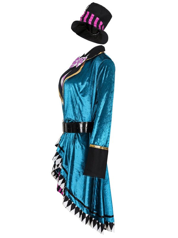 Women’s Halloween Dress – Fantasy Mad Hatter Mini Costume Look VexonGear