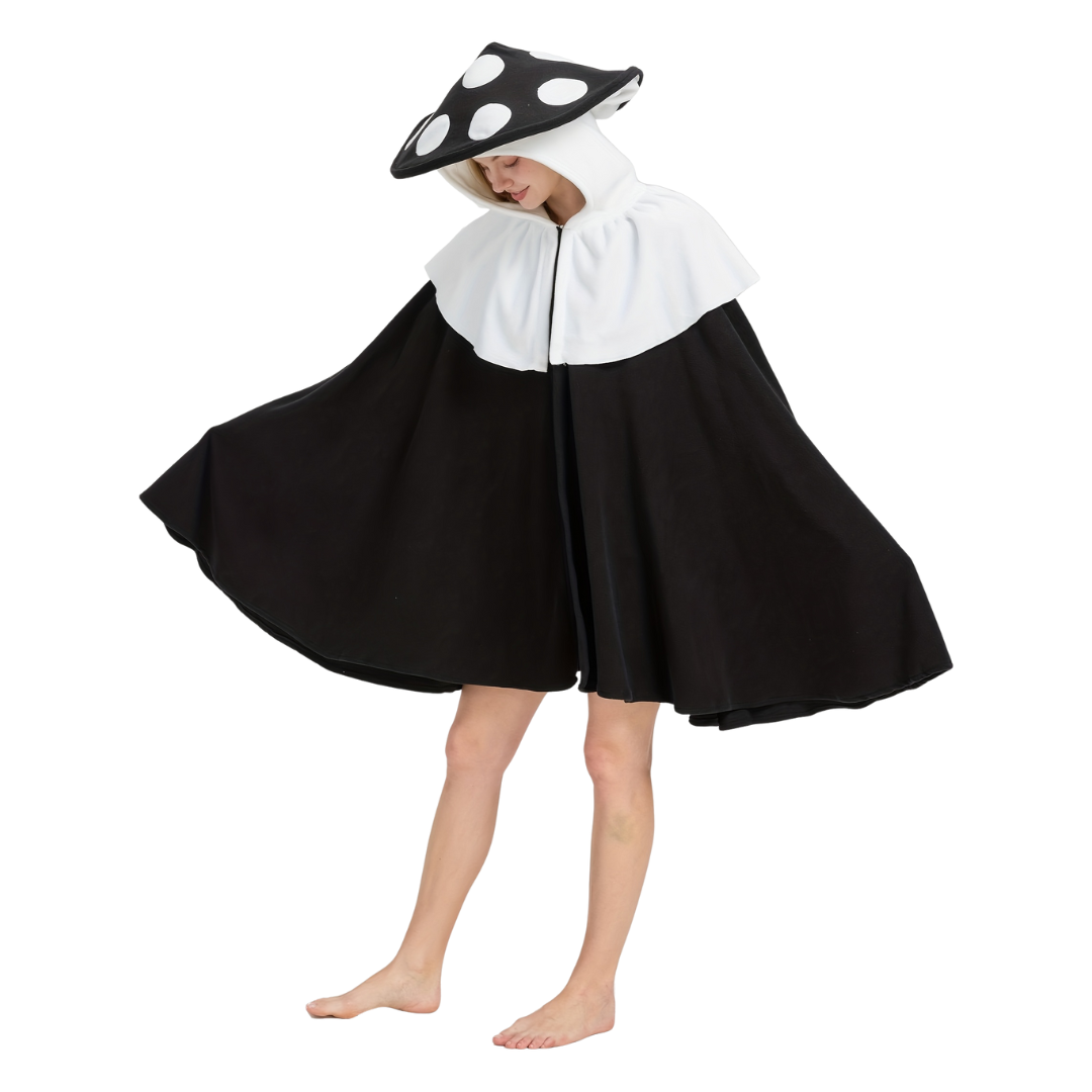 Women’s Fantasy Mushroom Halloween Costume Cape | Oversized Hooded Cloak VexonGear