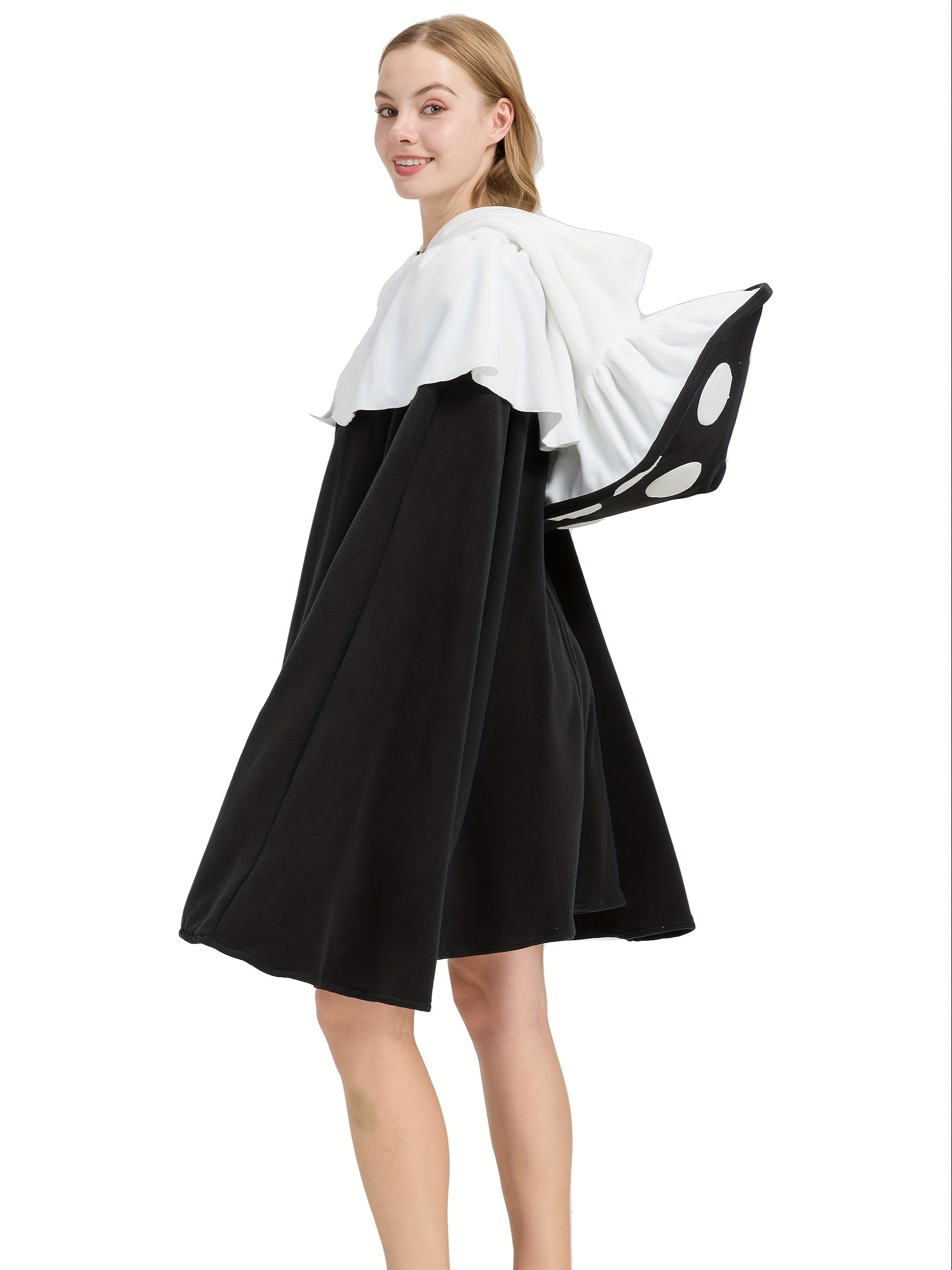 Women’s Fantasy Mushroom Halloween Costume Cape | Oversized Hooded Cloak VexonGear