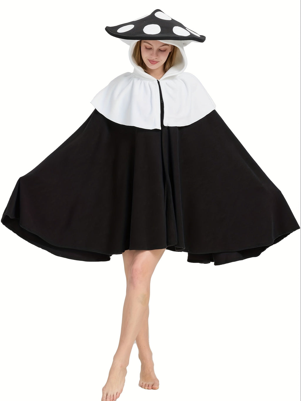 Women’s Fantasy Mushroom Halloween Costume Cape | Oversized Hooded Cloak VexonGear