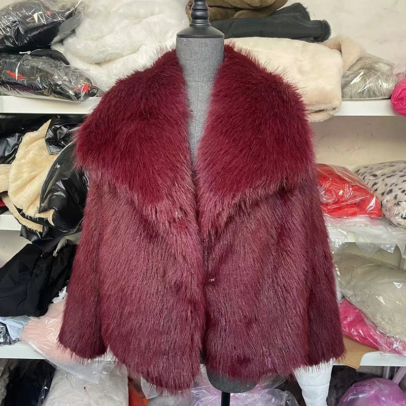 Plush Faux Fur Jacket | Soft Pink Winter Outerwear VexonGear