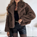 Plush Faux Fur Jacket | Soft Pink Winter Outerwear VexonGear