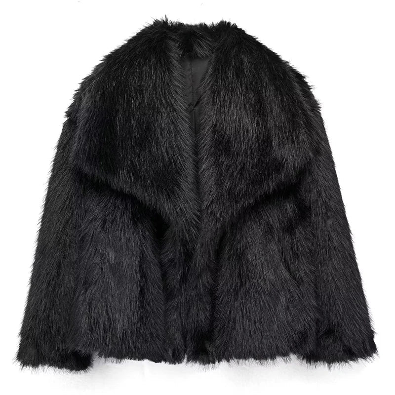 Plush Faux Fur Jacket | Soft Pink Winter Outerwear VexonGear
