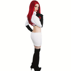Anime Cosplay Costume | White Two-Piece Set with R Logo VexonGear