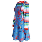 Women’s Scary Halloween Costume Dress | Long Sleeve Mini Outfit VexonGear