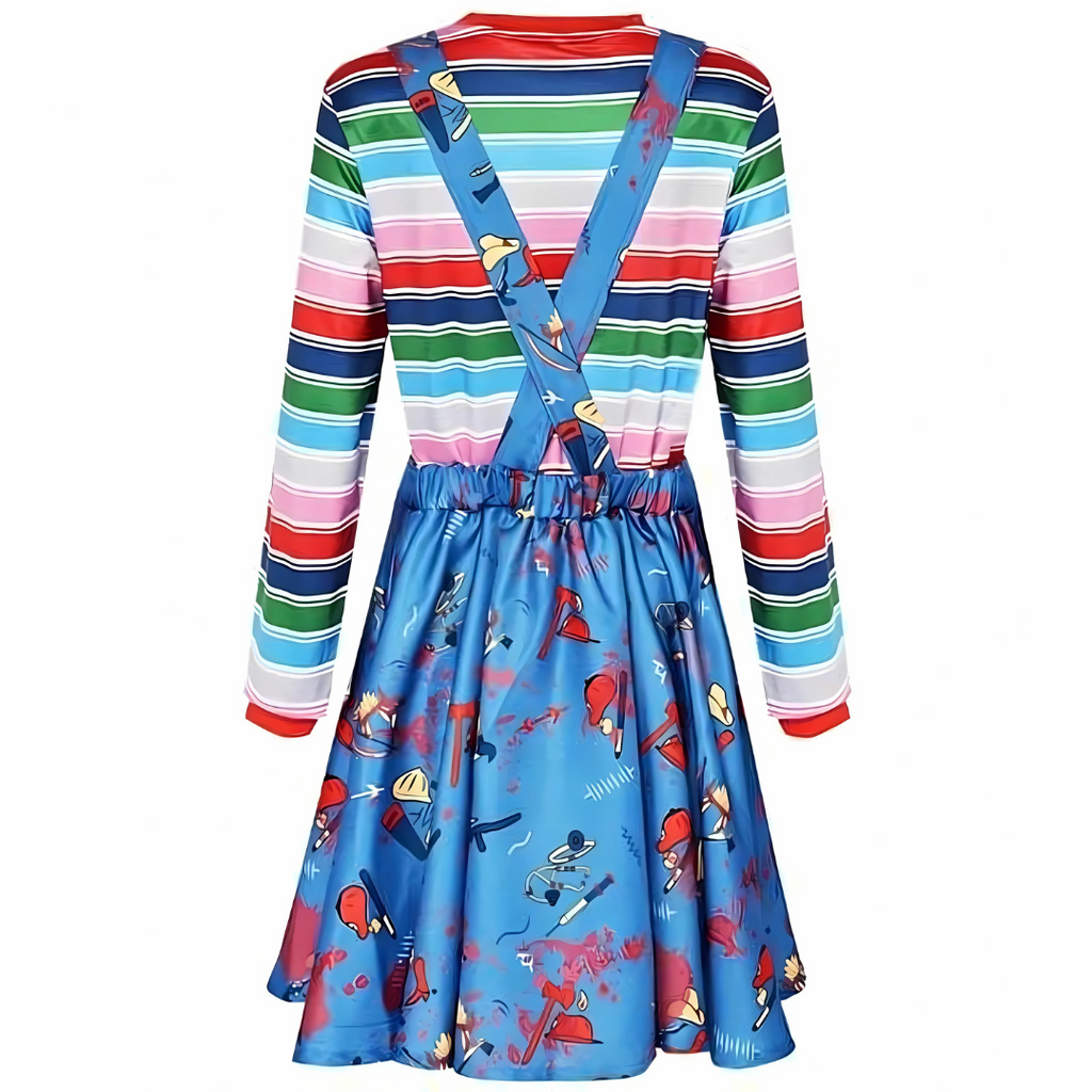 Women’s Scary Halloween Costume Dress | Long Sleeve Mini Outfit VexonGear