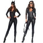 Women’s Halloween Costume Catsuit – Shiny Long Sleeve One-Piece Outfit VexonGear