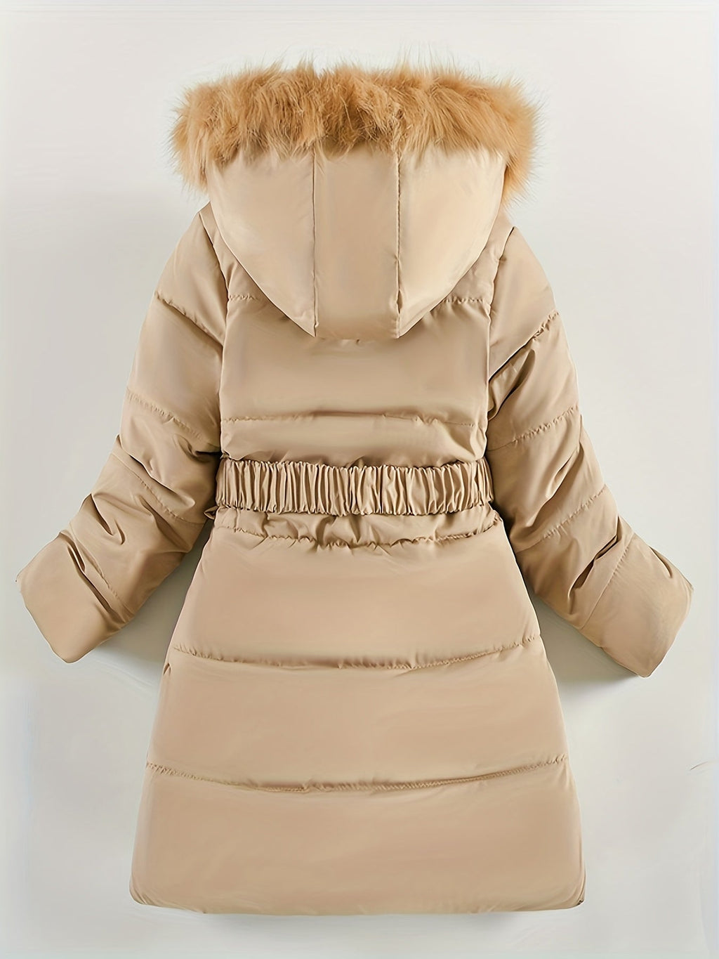 Girls Winter Puffer Coat | Quilted Heart Design With Fur Hood VexonGear