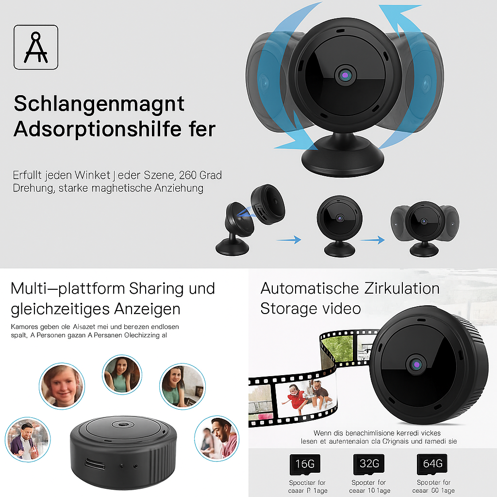 WiFi Mini Security Camera with Night Vision