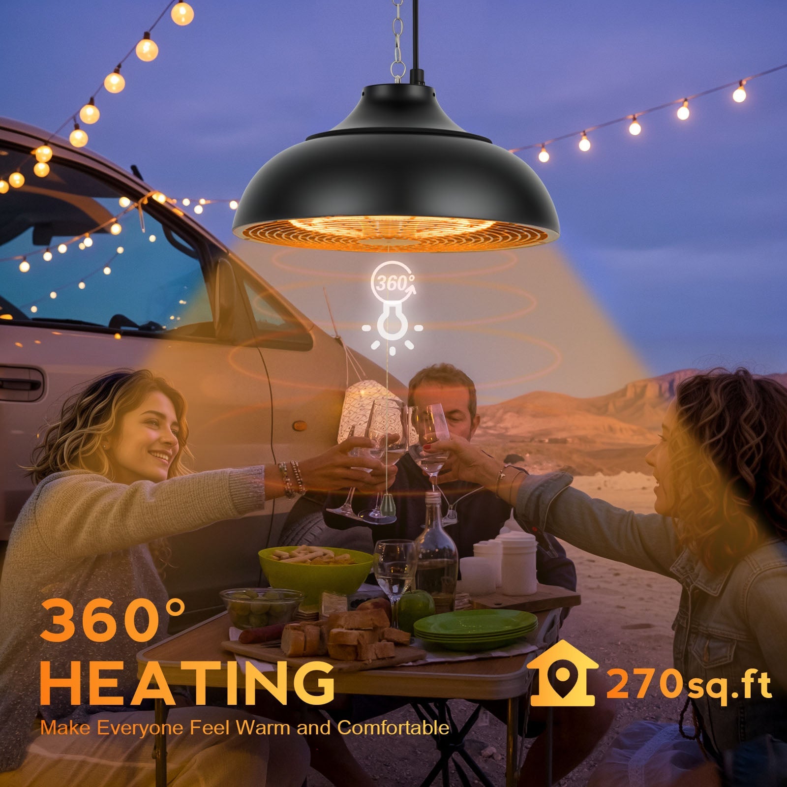 Vexon Outdoor Electric Patio Heater 1500W