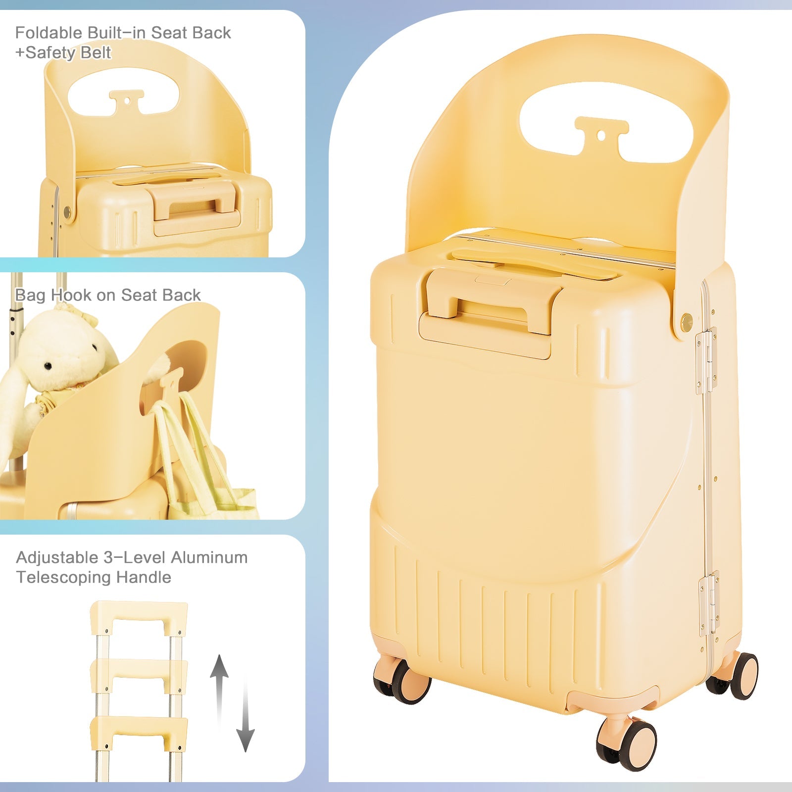 Vexon 20" Luggage with Foldable Baby Seat