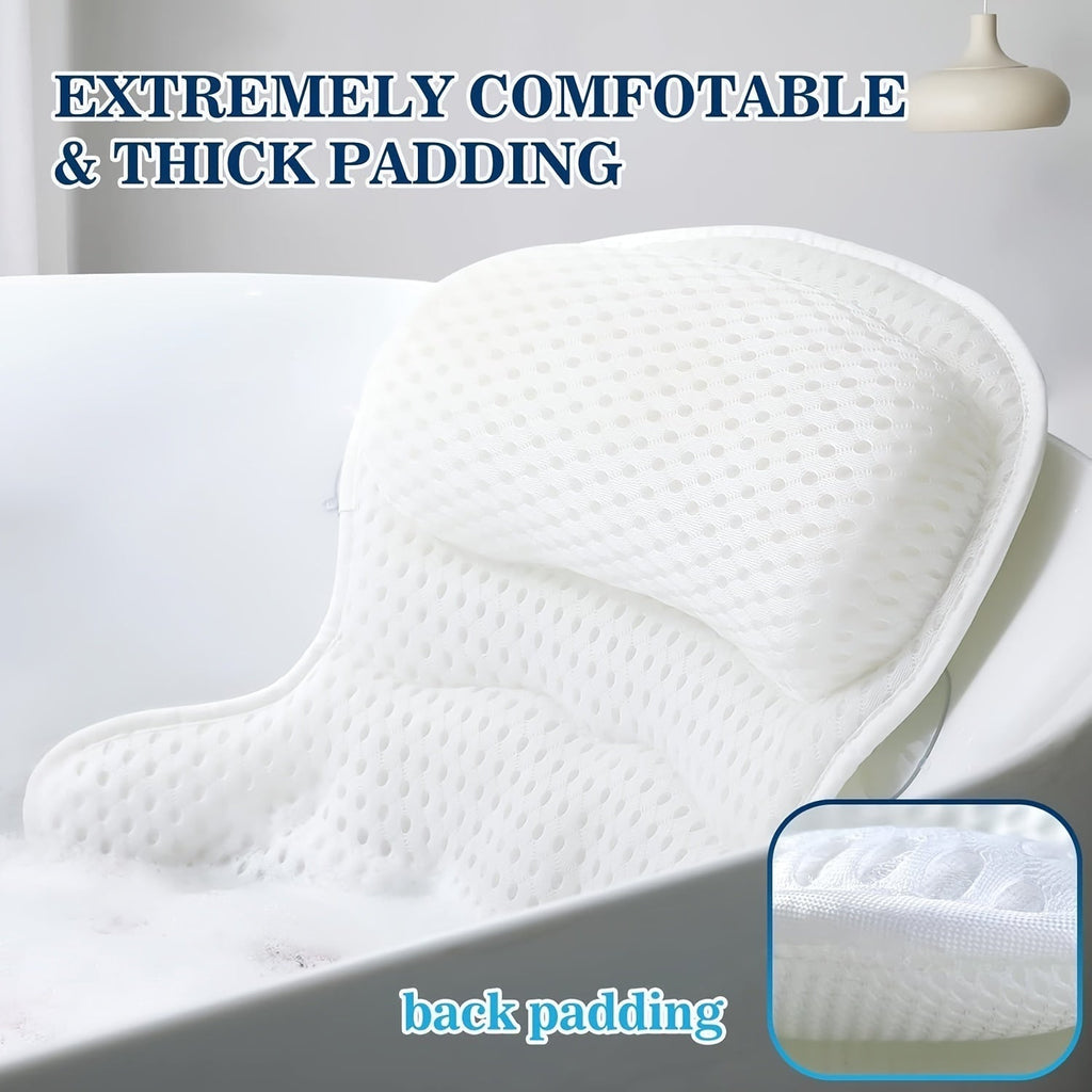 LuxieSpa 4D Luxe bath pillow - Breathable pillow with neck and back support for a relaxing bath VexonGear