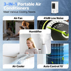 Vexon 3-in-1 Portable Air Cooler with Water Tank