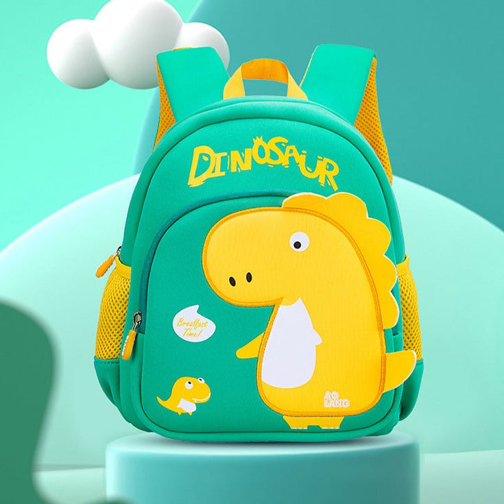 Kids Dinosaur Backpack | Navy Blue With Red T-Rex Design VexonGear