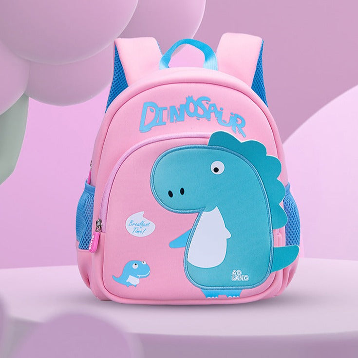 Kids Dinosaur Backpack | Navy Blue With Red T-Rex Design VexonGear