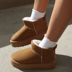 Winter Suede Ankle Boots | Fleece Lined Vegan Design VexonGear