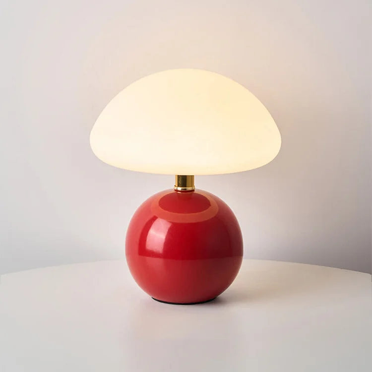 Vexon French Cream Mushroom Table Lamp with Adjustable LED Colors