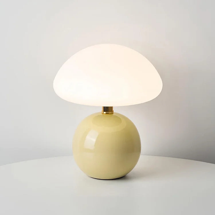 Vexon French Cream Mushroom Table Lamp with Adjustable LED Colors