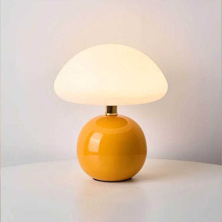 Vexon French Cream Mushroom Table Lamp with Adjustable LED Colors