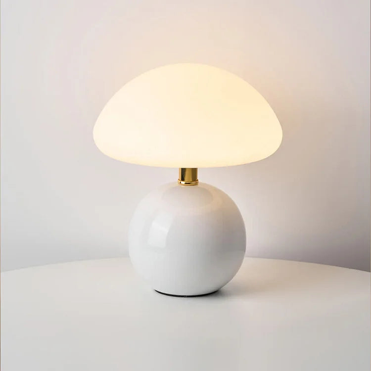Vexon French Cream Mushroom Table Lamp with Adjustable LED Colors