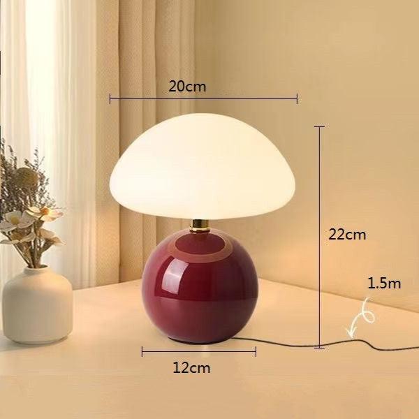 Vexon French Cream Mushroom Table Lamp with Adjustable LED Colors