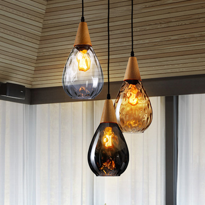 Vexon Teardrop Glass Hanging Pendant Light