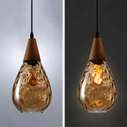 Vexon Teardrop Glass Hanging Pendant Light