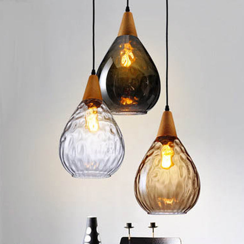 Vexon Teardrop Glass Hanging Pendant Light