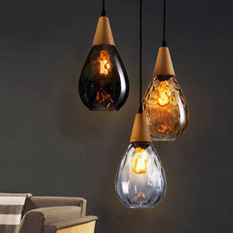 Vexon Teardrop Glass Hanging Pendant Light