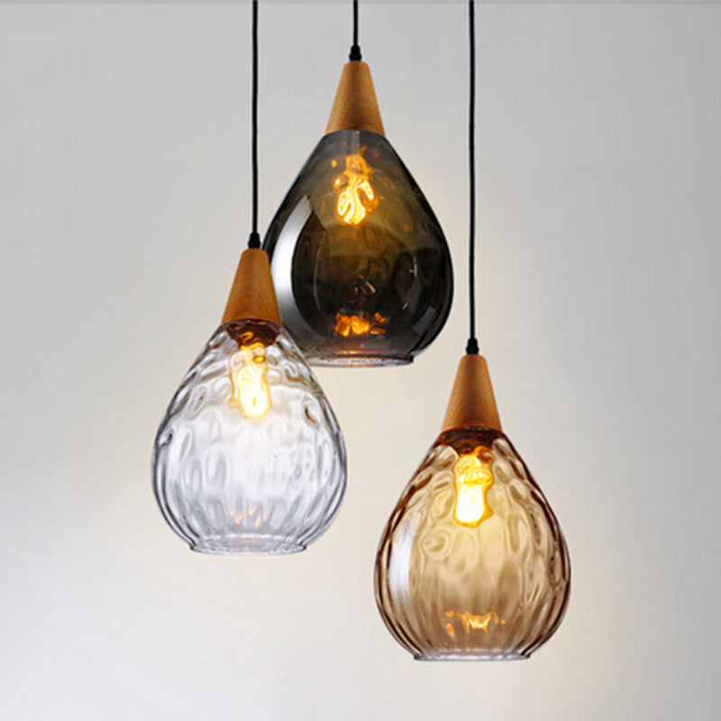 Vexon Teardrop Glass Hanging Pendant Light
