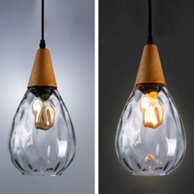 Vexon Teardrop Glass Hanging Pendant Light