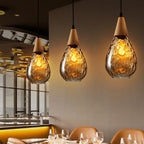 Vexon Teardrop Glass Hanging Pendant Light