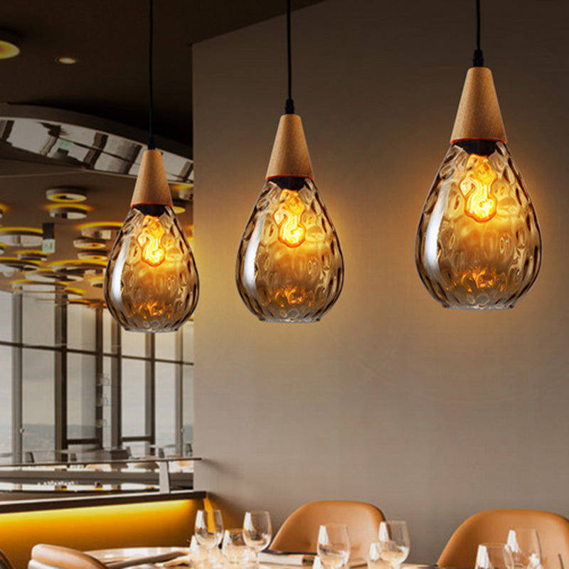 Vexon Teardrop Glass Hanging Pendant Light