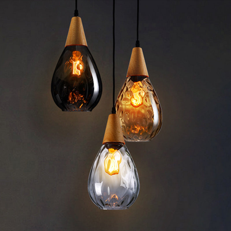 Vexon Teardrop Glass Hanging Pendant Light