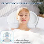 LuxieSpa 4D Luxe bath pillow - Breathable pillow with neck and back support for a relaxing bath VexonGear