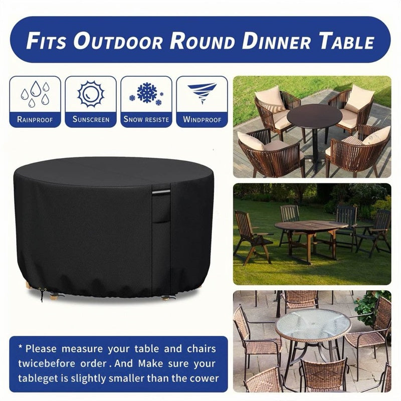 Vexon Heavy-Duty Round Outdoor Furniture Cover with Air Vent