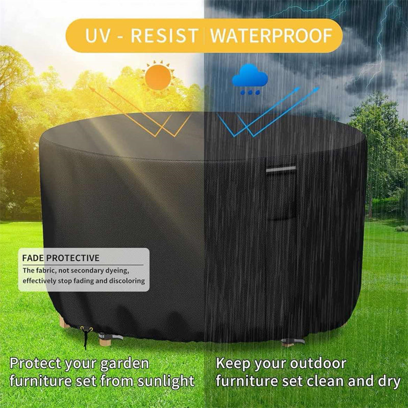Vexon Heavy-Duty Round Outdoor Furniture Cover with Air Vent